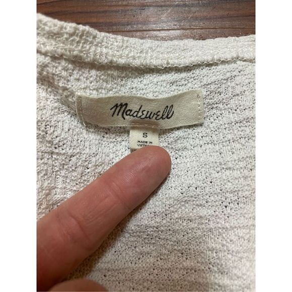 Madewell Wrap front tie Shirt Womens Small S Short Sleeve V Neck Pullove… - Picture 3 of 9
